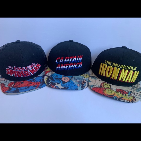Set of 3 vintage marvel caps. - Picture 1 of 3